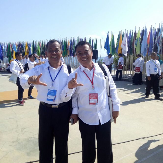 
 Foto IST--Ketua STMIK Surya Intan Kotabumi, Laksamana Bangsawan, S.Sos, M.M., bersama Koordinator Kopertis Wilayah II Sumbagsel Prof. DR. Slamet Widodo, M.M.