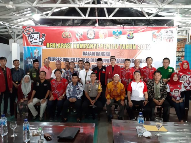 
 Polres Lampura Gelar Deklarasi Damai Pemilu