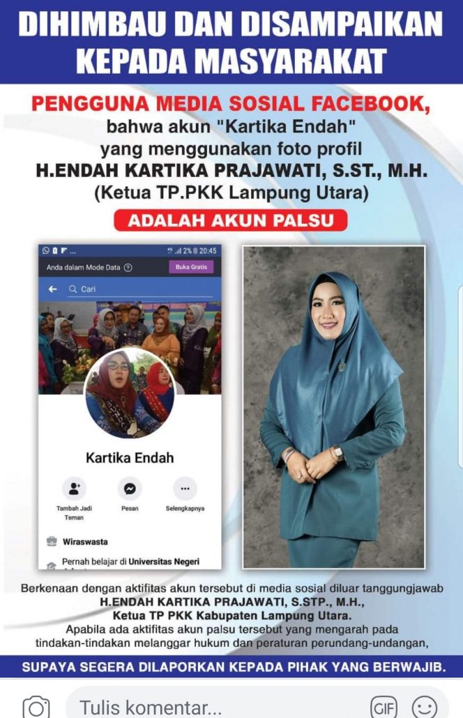 
 Akun FB Dicatut, Pemkab Ancam Lapor Polisi