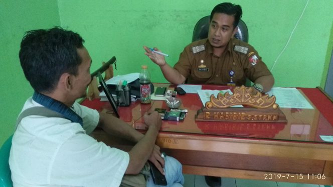 
 R. Habibie S.STP., MM,, saat dikonfirmasi sejumlah awak media di ruang kerjanya