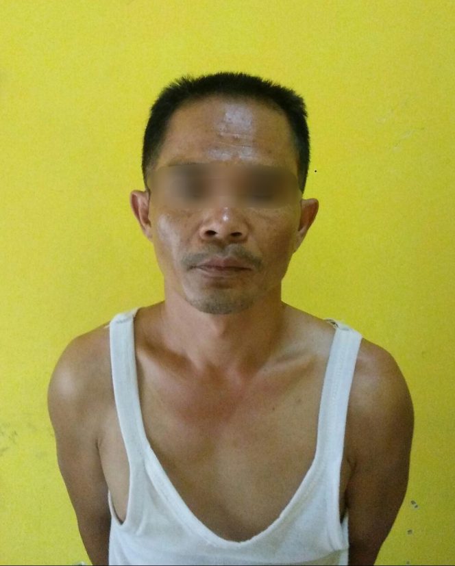 
 .Tersangka Hermansyah warga Kampung Gunungsari Kecamatan Blambangan Umpu
