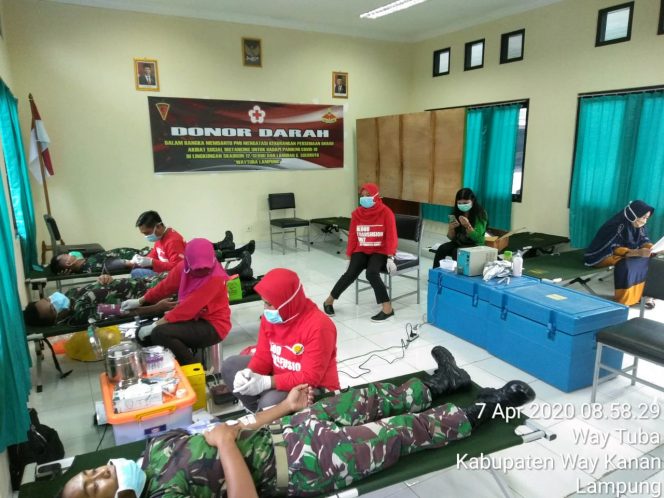 
 Bantu PMI, Skadron 12 Serbu dan Lanud Gatot Subroto Donor Darah