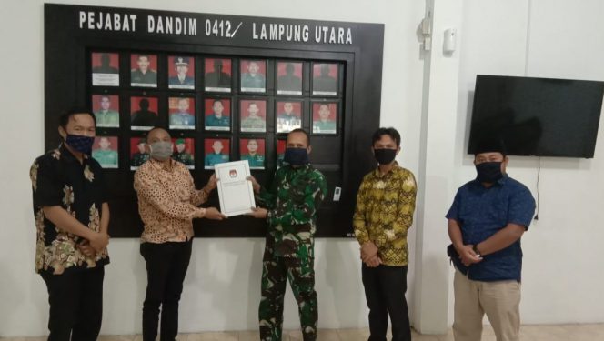 
 Lakukan PDPB, KPU Lampura Kunjungi Kodim 0412