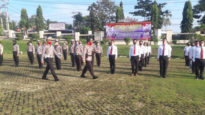 
 Polres Lampura, Gelar Pasukan Ops Patuh Krakatau-2020