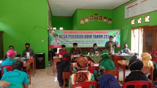 
 caption foto : Suasana Musrenbangdes Pekurun Udik Kecamatan Abung Pekurun
