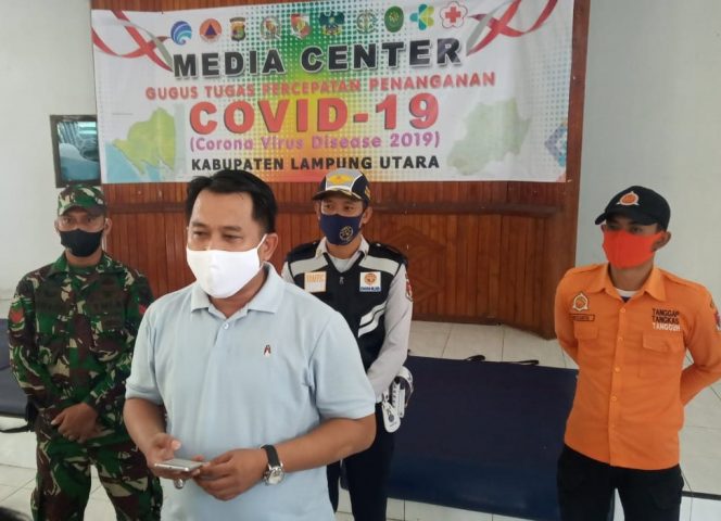 
 Caption foto :  Sanny Lumi, jurubicara Gugus Tugas Percepatan penanggulangan Covid-19 Lampura
