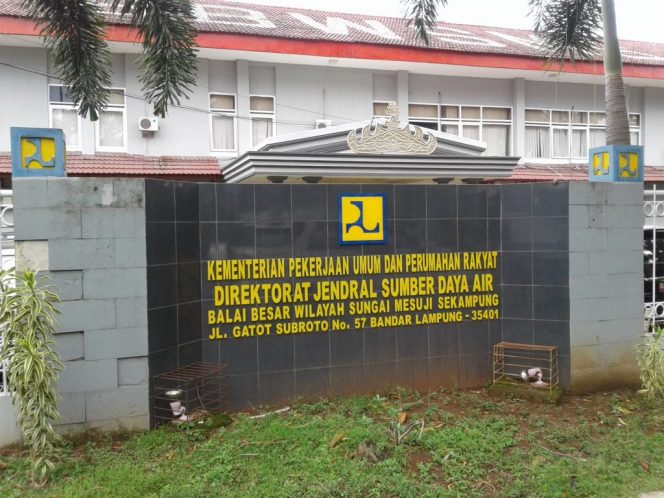
 Kantor Kementrian Pekerjaan Umum dan Perumahan Rakyat, Direktorat Jendral Sumber Daya Air, Balai Besar Wilayah Sungai Mesuji Sekampung (BBWSMS) Provinsi Lampung