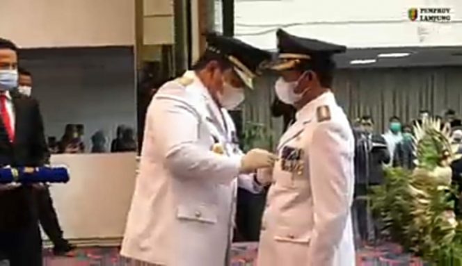 
 Sah, Gubernur Lampung Lantik Bupati Lampura