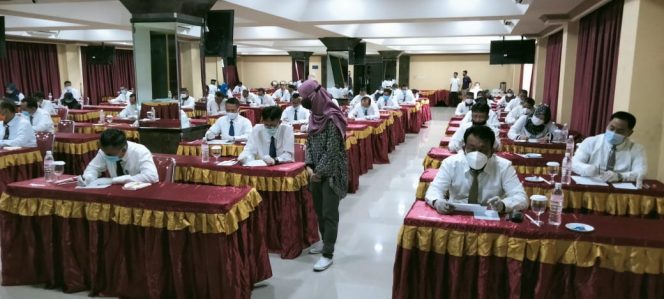 
 Foto IST : Tampak para peserta JPTP saat mengikuti seleksi Ujikom di Hotel Asoka Bandarlampung, Jumat(18/12).