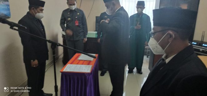 
 Perdana Putra Resmi Jabat Sekretaris Disdukcapil Lampura