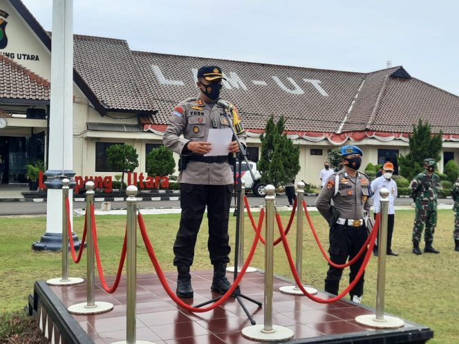 
 Polres Lampura Gelar Apel Kesiapan Vaksinasi Covid-19