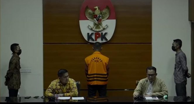 
 caption : Hasil konprensi pers penetapan tersangka dalam perkara gratifikasi di Pemkab Lampung Utara. FOTO TANGKAPAN LAYAR DI AKUN YOUTUBE OFFICIAL KPK