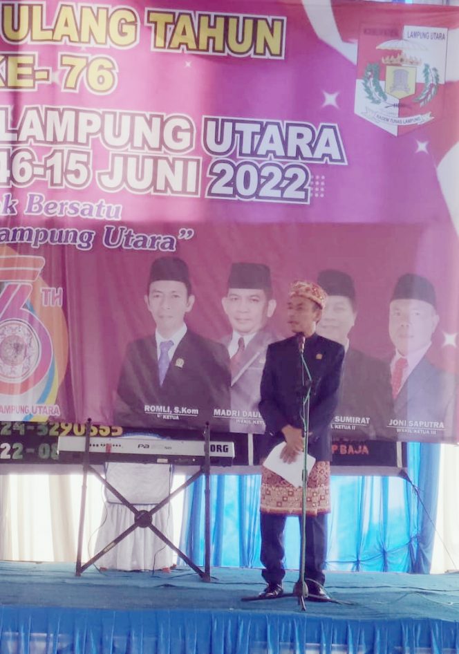 
 Rayakan HUT Lampura, Ketua DPRD Minta Optimalisasi Kinerja SKPD