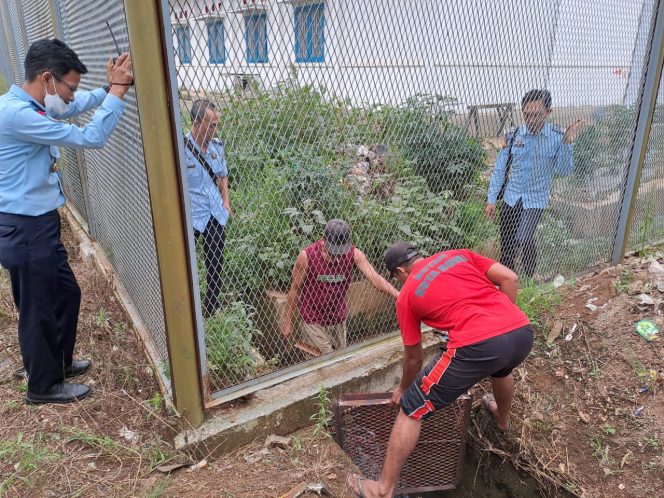 
 Troling Deteksi Dini, Petugas Rutan Kotabumi Temukan Pembatas Air Keropos