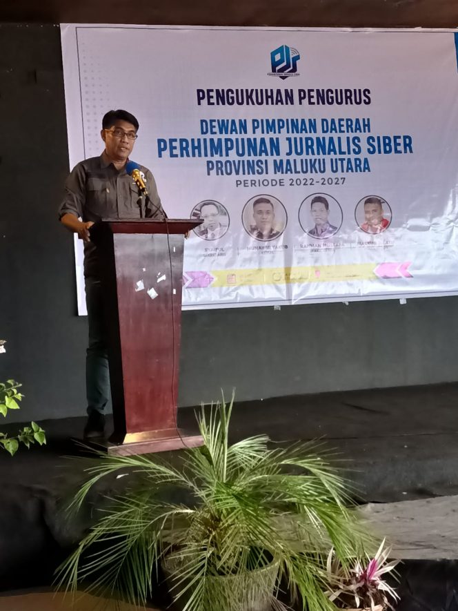 
 Munawir Pimpin PJS Malut, Ini Pesan Ketum Mahmud Saat Lakukan Pengukuhan