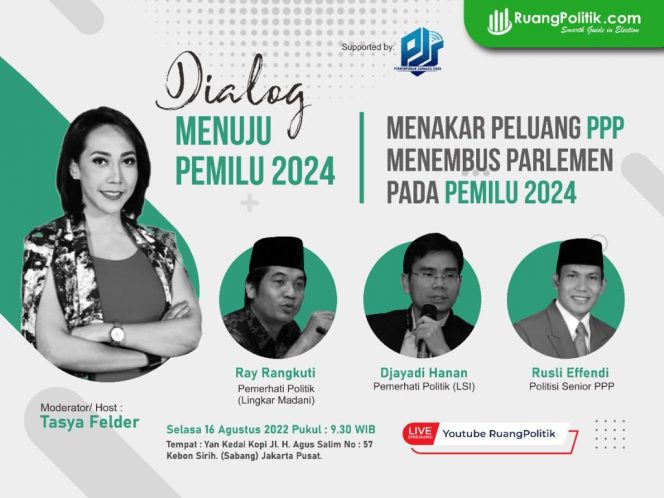 
 Menyongsong Pemilu 2024, PJS Gelar Dialog Politik Menakar Elektabilitas PPP