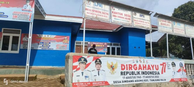 
 Kantor Desa Sindang Agung Kecamatan Tanjungraja Kabupaten Lampung Utara. Foto Dok Radar Kotabumi----   