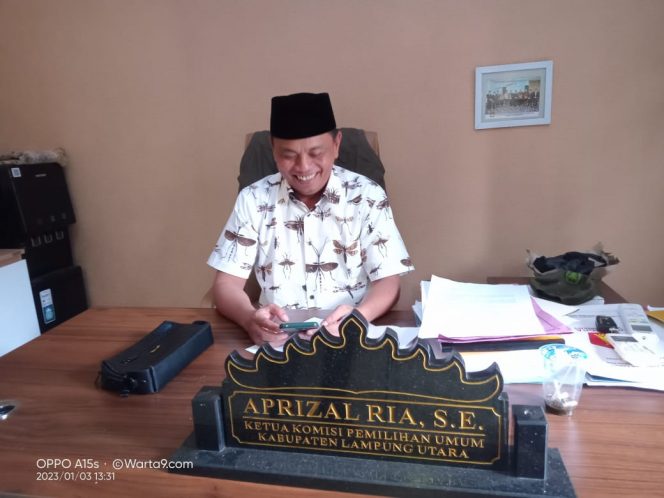 
 Ketua KPUD Lampung Utara, Afrizal Ria