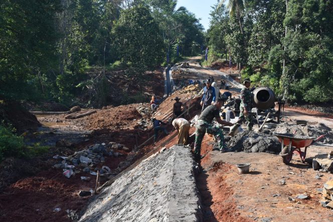 
 Kejar Target, Pembangunan Talud TMMD Dikebut