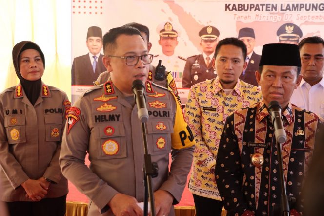 
 Kapolda Lampung Kunjungi Kampung Tangguh Bebas Dari Narkoba di Lampura