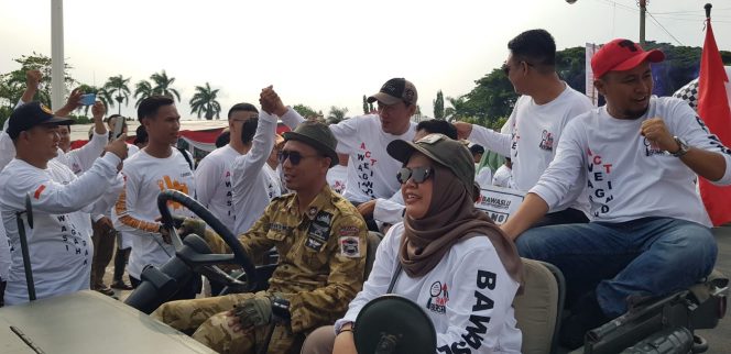 
 Bawaslu Lampura Sertakan 69 Panwascam Dalam Deklarasi Kampanye Damai di Bandarlampung