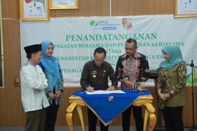 
 Pemkab Lampura MoU Dengan BPJS Ketenaga Kerjaaan