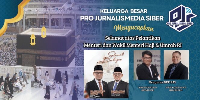 
 PJS Ucapkan Selamat, Dukung Kementerian Haji dan Umrah RI