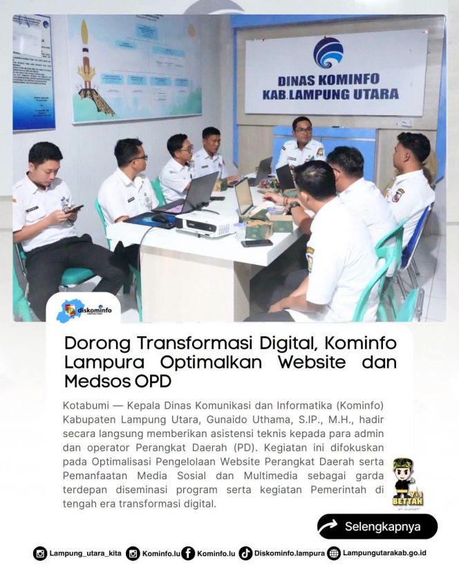 
 Diskominfo Fokuskan Optimalisasi Website dan Medsos OPD